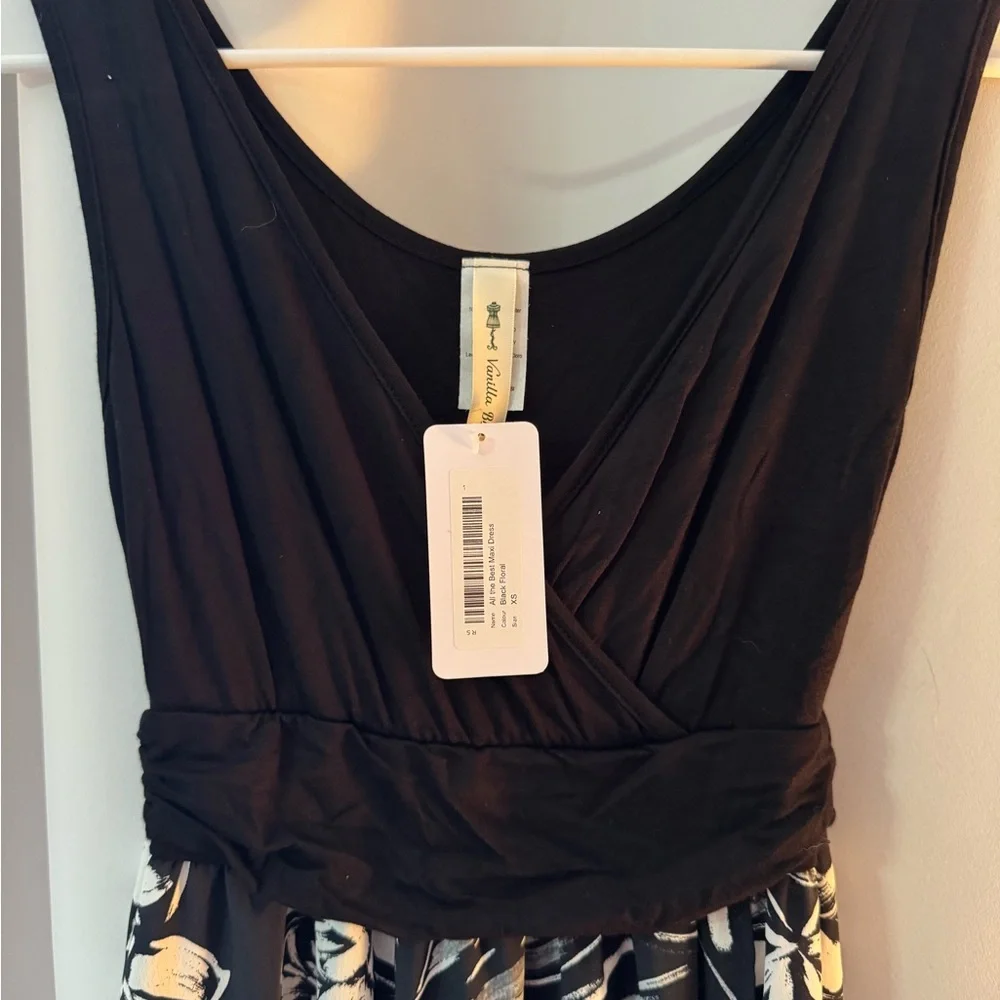 Vanilla Bay Black and White Floral Maxi Dress - Picture 2 of 4